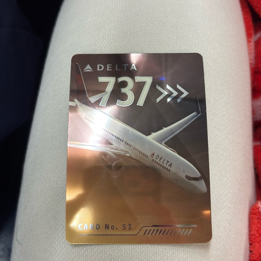 Delta 737 trading card